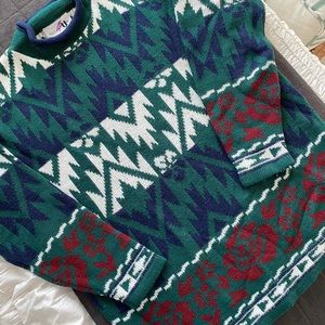 Vintage 80s winter sweater. Cut 4 U brand. Ugly sweater style.
